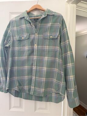 J. Crew Mint Green Plaid Button-Down Shirt